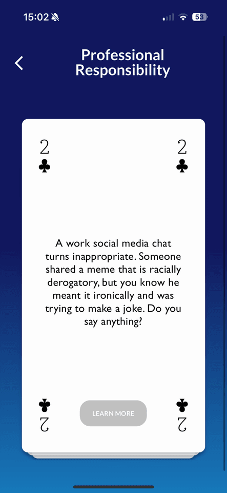 EthiCards scenario card