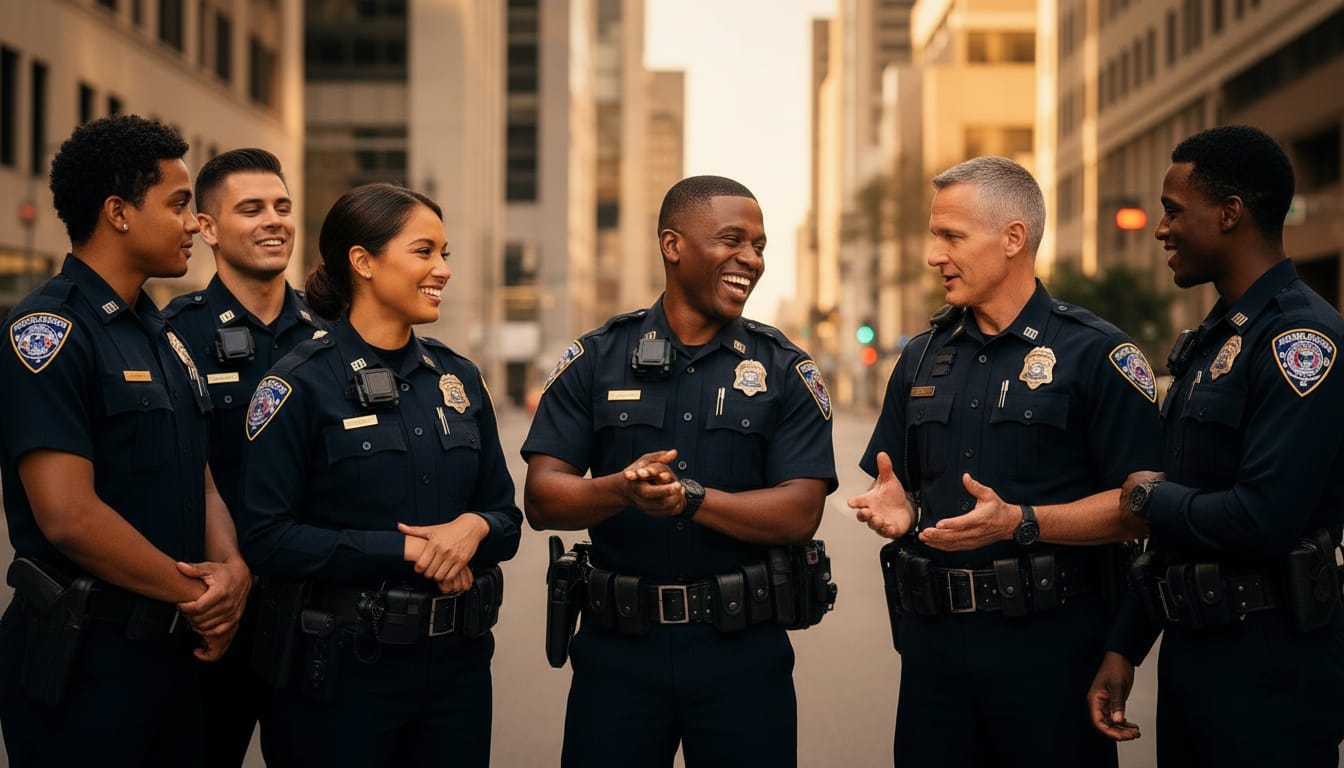 Police team in briefing