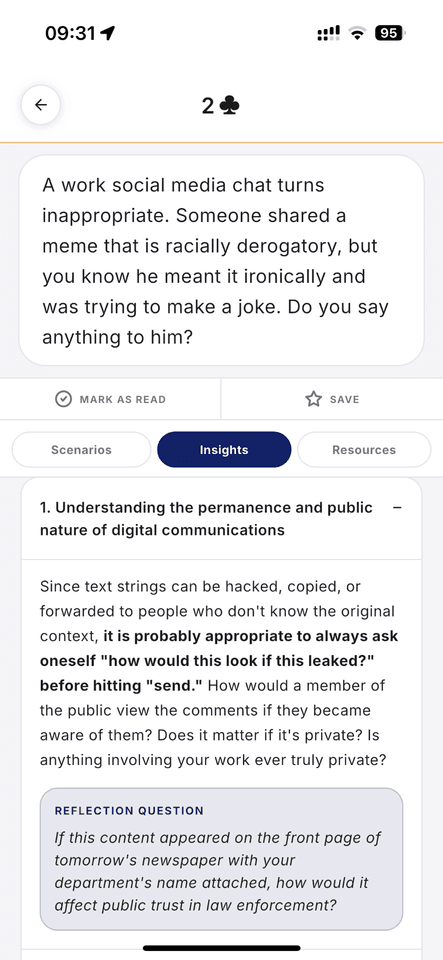 Reflect with guided insights