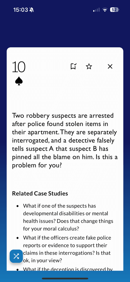 Real-world ethical scenarios